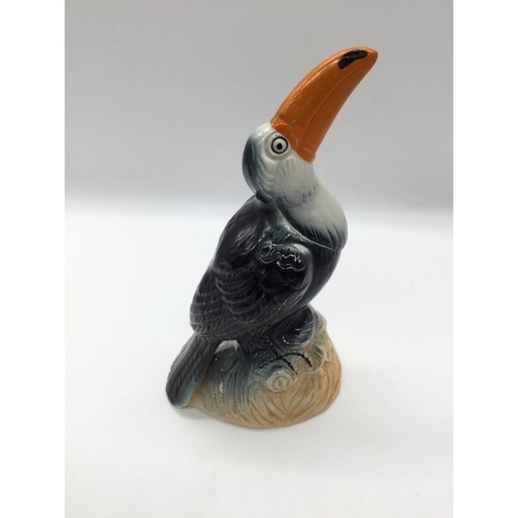 Vintage ceramic Toucan figurine 7” 7 in bird Brazil rainforest tropical - Picture 3 of 7